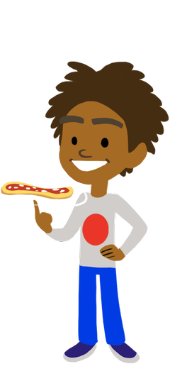 Ben, der eine Pizza auf der Hand dreht
