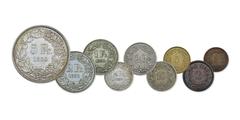 The first Swiss franc coins.
