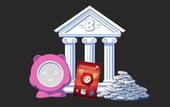 Immagine con banca, Digipigi, carta Maestro e un mucchietto di monete