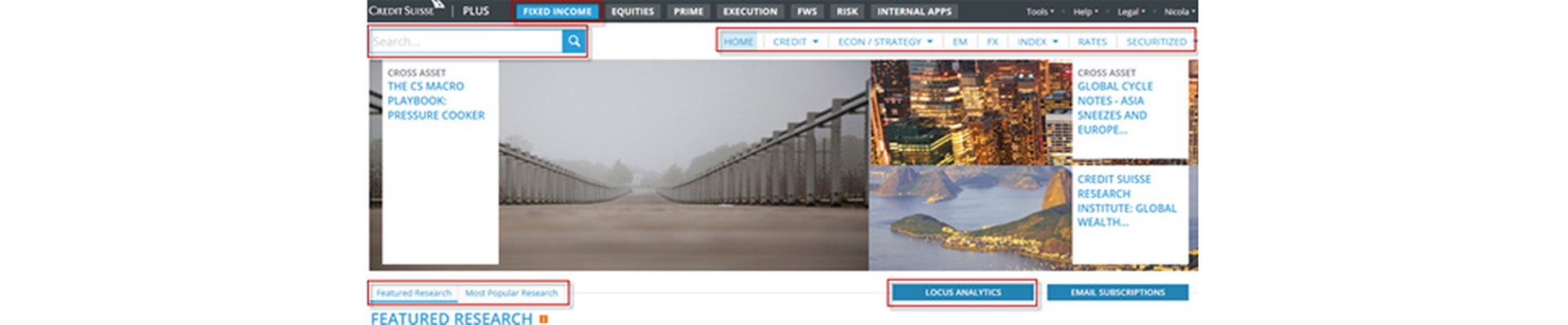 The Fixed Income page has a new layout