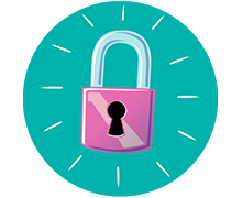 Icon with lock