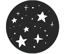 Icon with a starry sky