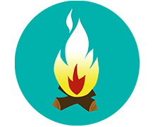 Icon mit Feuer 