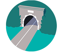 Icon mit Tunnel