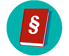 Icon with book and paragraph symbol