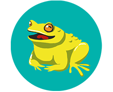 Icon mit einem Frosch