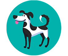 Icon mit einem Hund