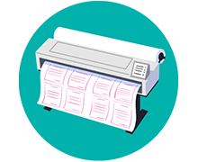 Icon with a printer