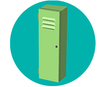 Icon with a locker