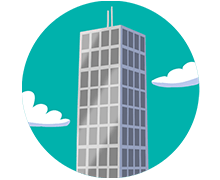 Icon with a high-rise