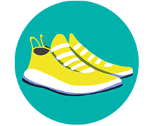 Icon mit einem Schuh