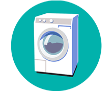 Icon with washing machine