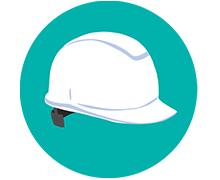 Icon with a hard hat