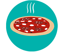 Icon mit Pizza